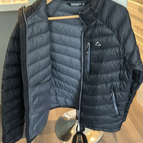 Paradox Quilted Down Jacket Womens S Black Duck Fill Full Zip Outdoor - Picture 10 of 13